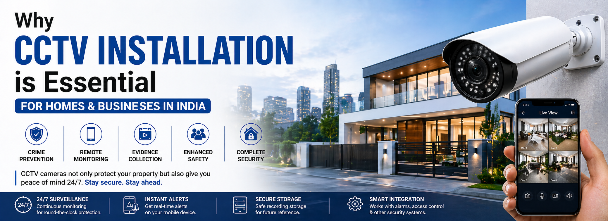Why CCTV Installation is Essential for Homes & Businesses in India
